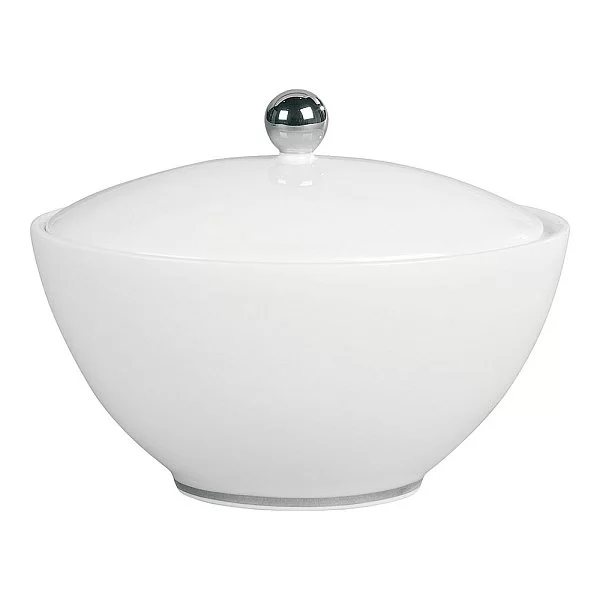 Сахарница с крышкой Jasper Conran Platinum 13x11x9 см, материал фарфор, цвет белый, Wedgwood, Великобритания, 50161609561 - изобр. 7