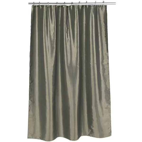 Шторка для ванной Shimmer Sage 178x183 см, цвет темно-серый, материал полиэстер, Carnation Home Fashions, США, FSC15-FS/42 - изобр. 7