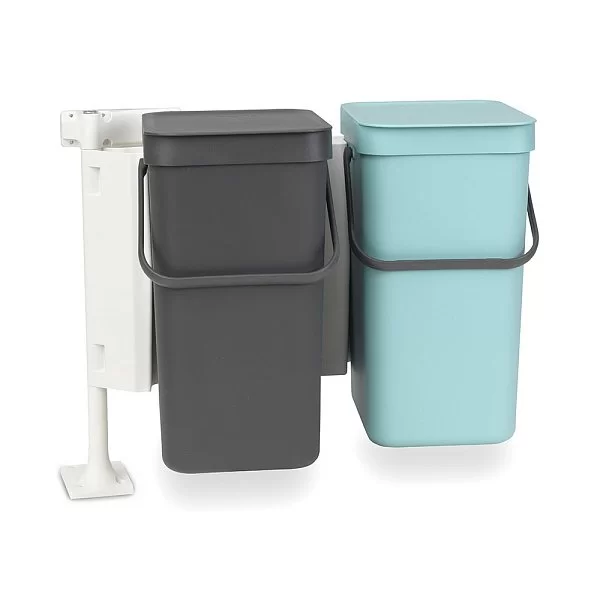 Мусорные ведра Sort & Go встраиваемые, 2х12л, мятный/серый, Brabantia, 109980 - изобр. 8