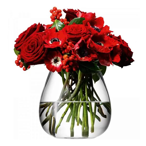Ваза округлая низкая Flower, 17 см, LSA, G597-17-301 - изобр. 8