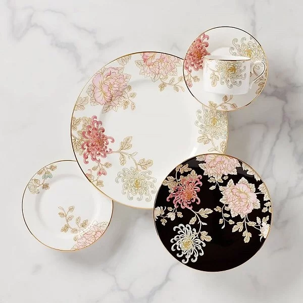 Тарелка суповая "Камелия Маркеса", диаметр 23 см, цвет белый + декор, фарфор, Lenox, США, LEN818514 - изобр. 8