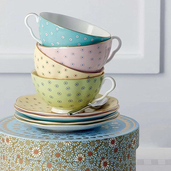 Чайная пара Polka 180 мл, материал фарфор, цвет бирюзовый, Wedgwood, Великобритания, 40001488 - изобр. 10