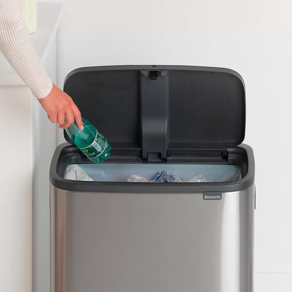 Мусорный бак Touch Bin Bo объем 60 л, 54,5x31,2x65,6 см, нержавеющая сталь, цвет стальной матовый, Brabantia, Бельгия, 223082 - изобр. 12