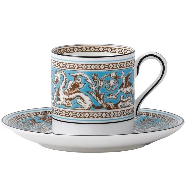 Чашка кофейная Florentine Turquoise 6x6 см, 80 мл, материал фарфор, Wedgwood, Великобритания, 50102604021 - изобр. 7