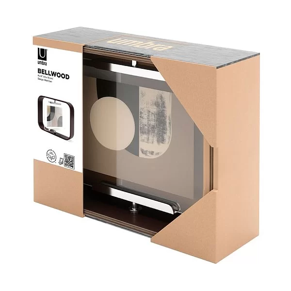 Фоторамка двусторонняя Bellwood 16х22 см, стекло+темное дерево, Umbra, Канада, 1022813-746 - изобр. 16