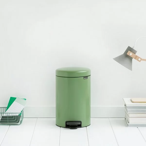 Мусорный бак с педалью NewIcon, 12л, зеленый мох, Brabantia, 113529 - изобр. 10