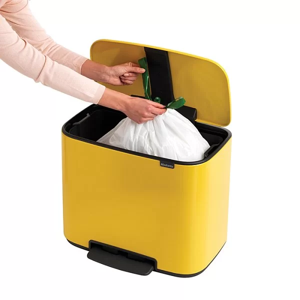 Мусорный бак c педалью Pedal Bin Bo, 36л, желтая маргаритка, Brabantia, 121425 - изобр. 16
