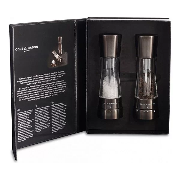 Набор из 2-х мельниц Derwent Gunmetal, материал нержавеющая сталь + керамика, Cole&Mason, Великобритания, H59428G - изобр. 9