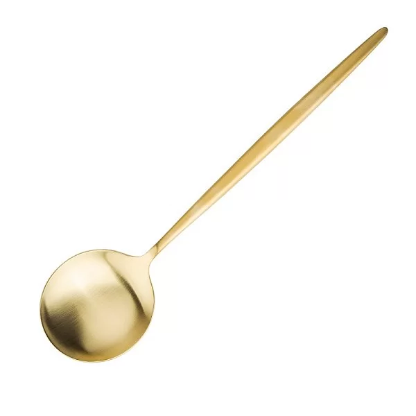 Набор столовых приборов Moon Gold Brushed на 6 персон, 24 предмета, цвет золотой, нержавеющая сталь, Cutipol, Португалия, MO.006 GB - изобр. 8