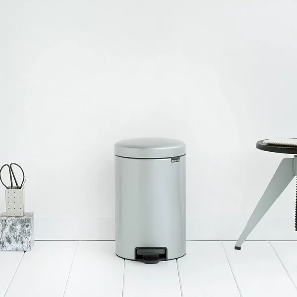 Мусорный бак с педалью NewIcon, 12л, серый металлик, Brabantia, 113680 - изобр. 10