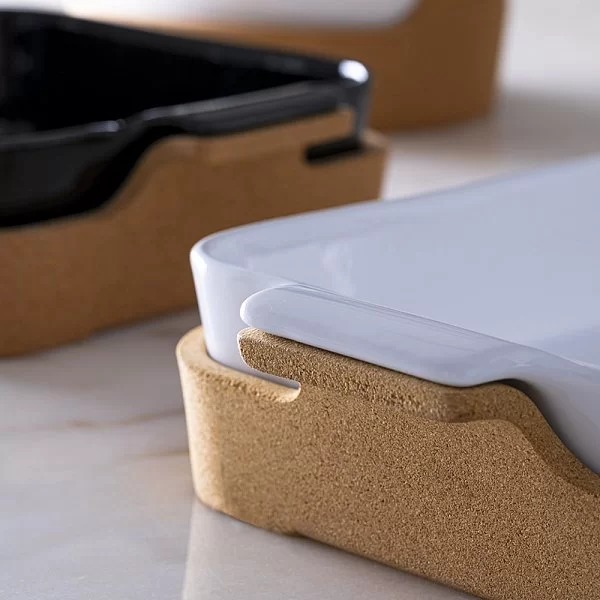 Блюдо на подставке Ensemble 3,4 л, материал керамика + пробка, цвет белый, Costa Nova, Португалия, DR391043 - изобр. 10