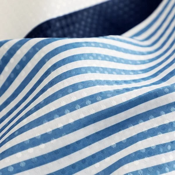 Шторка для ванной комнатыStripe White/Blue, 183х213 см, цвет белый+голубой, полиэстер, Carnation Home Fashions, STR213BLU - изобр. 8