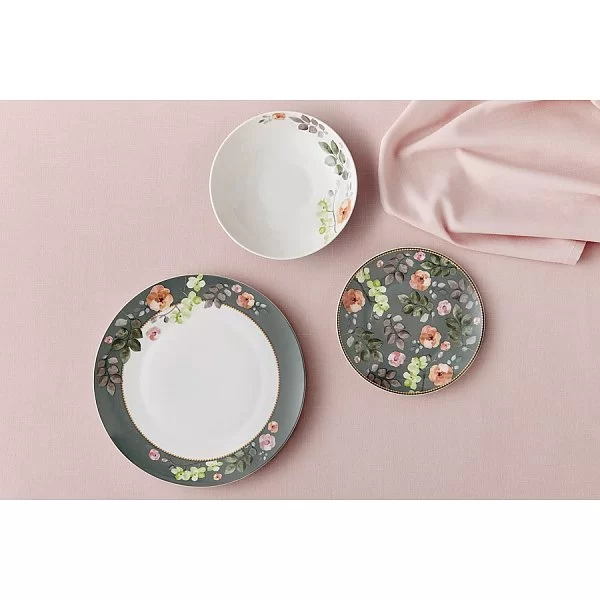 Обеденный набор Arcadia на 4 персоны, цвет зеленый, 12 предметов, фарфор, Maxwell & William, Австралия, MW413-YD0036 - изобр. 13