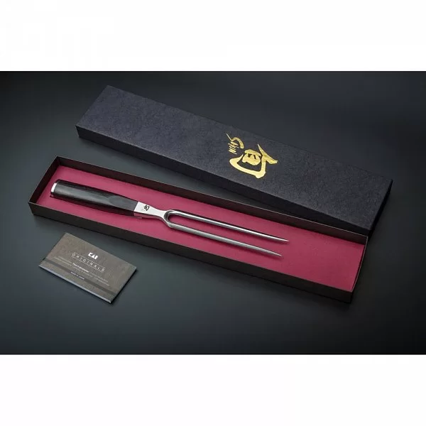 Вилка для мяса Shun Classic длина лезвия 16,5 см, нержавеющая сталь, Kai, Япония, DM-0709 - изобр. 15
