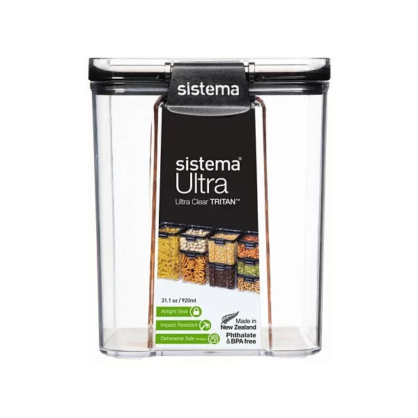 Контейнер квадратный Ultra Square 10,2х10,2х12,1 см, материал пластик, цвет черный, Sistema, Новая Зеландия, SI51402 - изобр. 8