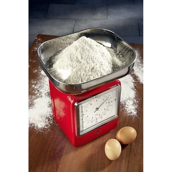 Кухонные часы с таймером Classic Line цвет красный, Wesco, Германия, 322401-02 - изобр. 8