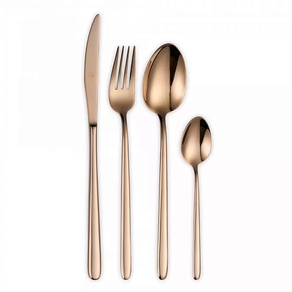 Набор столовых приборов на 6 персон Stiletto Copper, 24 предмета, нержавеющая сталь, цвет медный, Broggi, Италия, 1134000D05 - изобр. 7