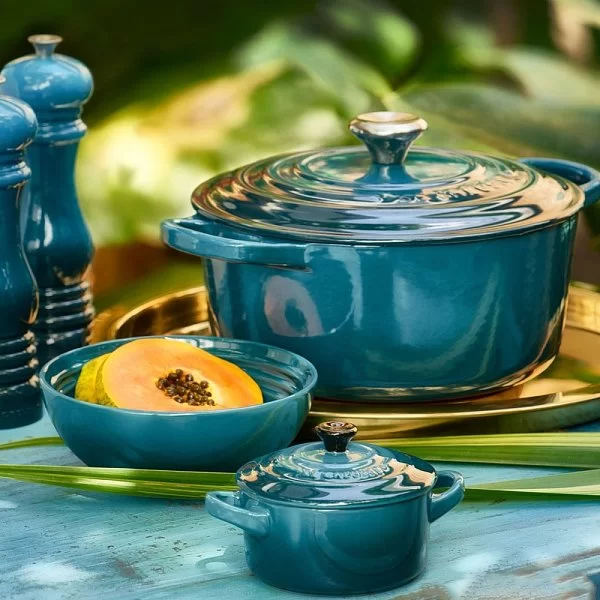 Кастрюля с крышкой 26 см, объем 5,3 л, материал чугун, цвет лазурный, Le Creuset, Франция, 21177266422430 - изобр. 11