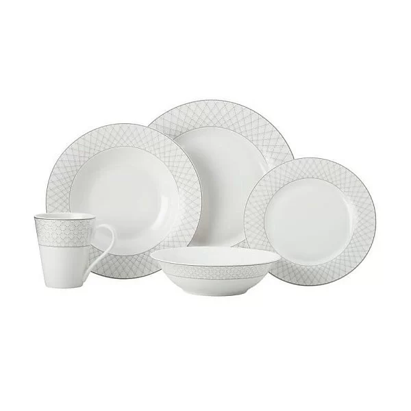 Обеденный набор на 4 персоны Jewel 20 предметов, фарфор, цвет серый, Maxwell & Williams, Австралия, MW413-II0054 - изобр. 7
