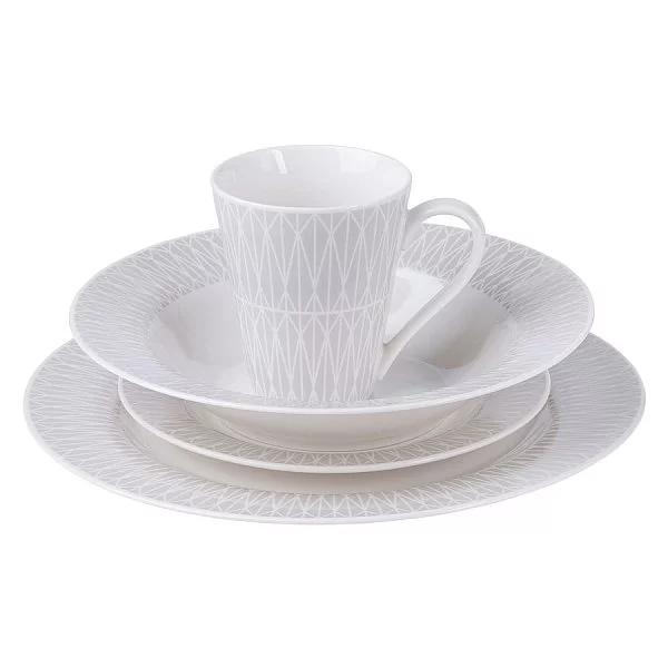 Обеденный набор &quot;Зенит&quot; на 4 персоны, цвет серый, 16 предметов, фарфор, Maxwell & William, Австралия, MW413-II0109 - изобр. 12