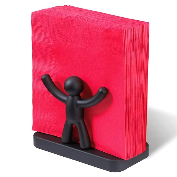 Салфетница Buddy 15,5х11х7,5 см, цвет черный, материал пластик, Umbra, Канада, 330281-040 - изобр. 9