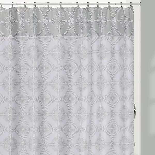 Шторка для ванной Ariel 183х183 см, материал полиэстер, Creative Bath, США, S1228SIL - изобр. 7