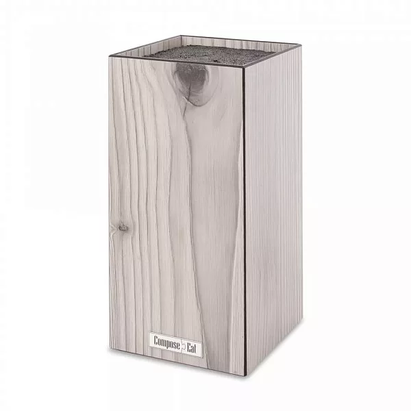 Подставка для кухонных ножей 11х11х24 см, композитный материал, цвет белое дерево, ComposeEat, PDN112058OA4 - изобр. 7