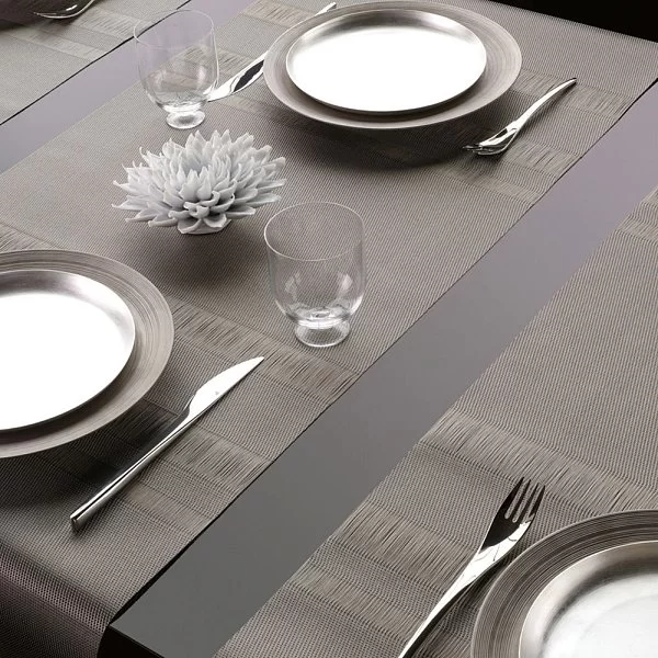 Салфетка подстановочная Tuxedo stripe, 36x48см, золото, Chilewich, 0201-TXST-SILV - изобр. 10