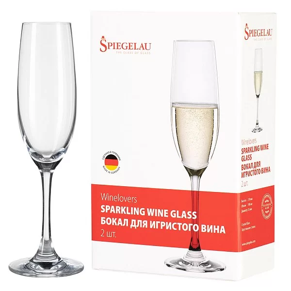 Набор бокалов для шампанского Winelovers 190 мл, 2 шт, хрустальное стекло, Spiegelau, Германия, 113222 - изобр. 10