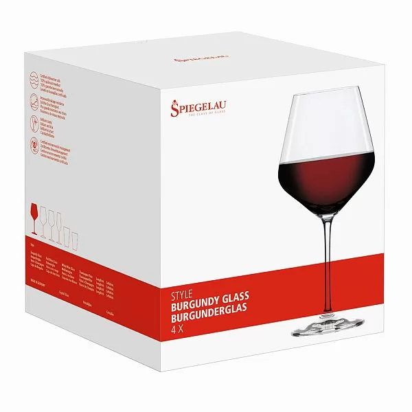 Набор бокалов для Бургундии Style 640 мл, 4 шт, хрустальное стекло, Spiegelau, 4670180 - изобр. 8
