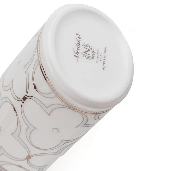 Молочник "Трефолио платиновый" 300 мл, материал фарфор, цвет платиновый + белый, Noritake, Япония, NOR4957L/93662 - изобр. 9