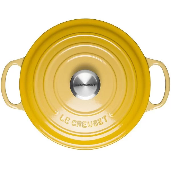 Кастрюля с крышкой 26 см, объем 5,3 л, материал чугун, цвет желтый, Le Creuset, Франция, 21177264032430 - изобр. 8