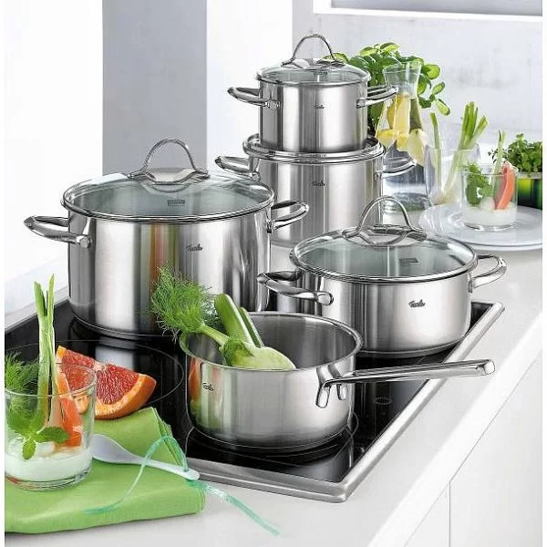 Кастрюля низкая из нержавеющей стали с крышкой Paris 3,9 л диаметр 24 см, Fissler, Германия, 212424 - изобр. 10