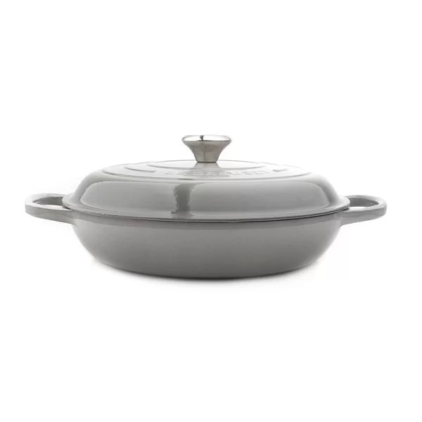 Кастрюля низкая 30 см, объем 3,2 л, материал чугун, цвет серый, Le Creuset, Франция, 21180305412430 - изобр. 9