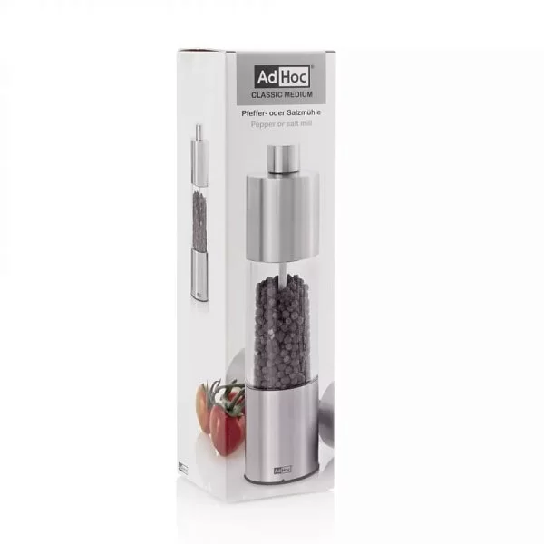 Мельница для перца и соли Classic Medium 18 x 4,5 см, нержавеющая сталь + акрил, AdHoc, Германия, MP10 - изобр. 11
