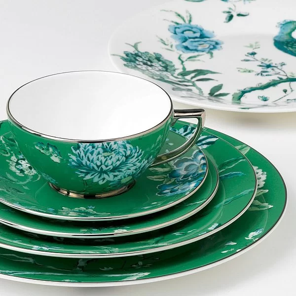 Блюдце чайное Jasper Conran Chinoiserie 18,8 см, материал фарфор, цвет зеленый, Wedgwood, Великобритания, 50132709548 - изобр. 8