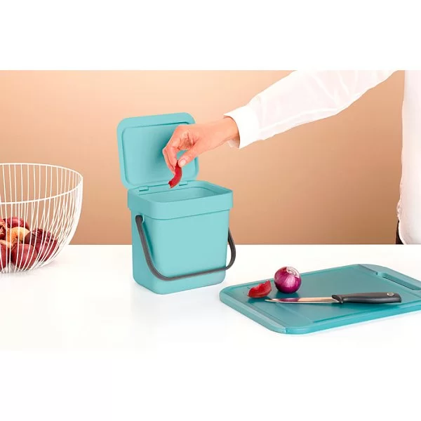 Мусорное ведро Sort & Go объем 3 л, 13,9x18,8,x17,4 см, материал пластик, цвет мятный, Brabantia, Бельгия, 209826 - изобр. 12