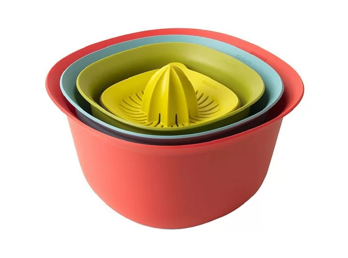 Набор мискок с дуршлагом и соковыжималкой Tasty Colors объем 0.5-3.2 л, материал пластик + силикон, Brabantia, Бельгия, 110047 - изобр. 7