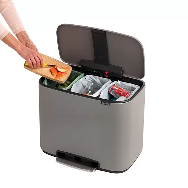 Мусорный бак 3 секции Pedal Bin Bo, 3x11л, серый, Brabantia, 121524 - изобр. 13