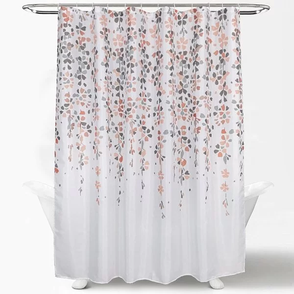 Шторка для ванной комнаты Garland 180х180 см, полиэстер, цвет белый + бежевый, Carnation Home Fashions, США, ALA180BGE - изобр. 7