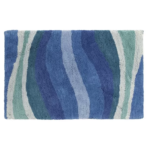 Коврик для ванной Wavelength 53х86 см, материал хлопок, Creative Bath, США, R1251BLU - изобр. 7