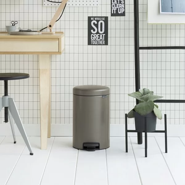 Мусорный бак с педалью NewIcon, 12л, платиновый, Brabantia, 113628 - изобр. 11