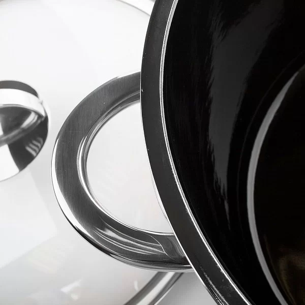 Кастрюля эмалированная с крышкой 6,1 л, цвет оранжевый, диаметр 26 см, Kochstar, Германия, 33608726 - изобр. 8
