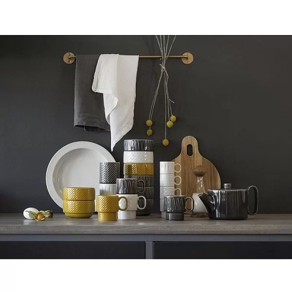 Стакан для латте Coffee and More, 400 мл, керамика, цвет серый, SagаForm, Швеция, 5017878 - изобр. 11