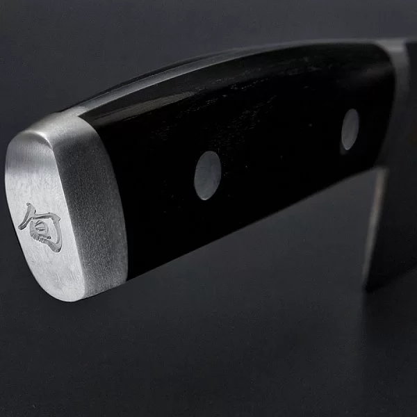 Нож кухонный поварской Gyuto длина лезвия 21 см, порошковая сталь SG2 в обкладах из дамаска, Kai, Япония, KDM-0006 - изобр. 10