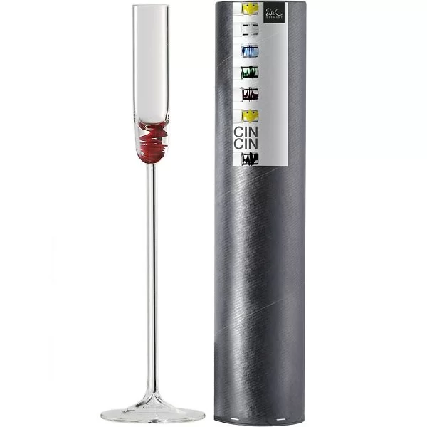 Рюмка для крепких напитков Cin Cin 50 мл в подарочной тубе, материал стекло, цвет красный, Eisch, Германия, 78000820 - изобр. 7