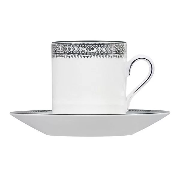Чашка кофейная Vera Wang Lace Platinum 80 мл, материал фарфор, цвет белый, Wedgwood, Великобритания, 50127204021 - изобр. 8