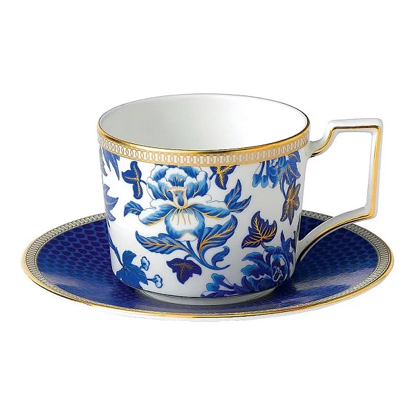 Чайная пара Hibiscus 295 мл, материал фарфор, цвет синий, Wedgwood, Великобритания, 40003900 - изобр. 7