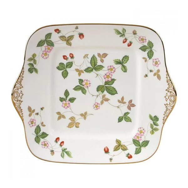 Квадратное блюдо для пирожных Wild Strawberry 27x27 см, материал фарфор, Wedgwood, Великобритания, 50105506001 - изобр. 7