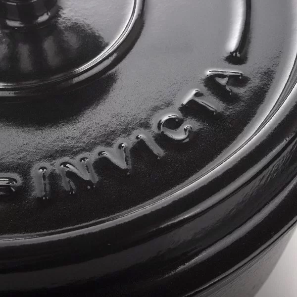 Кастрюля круглая чугунная 3,1 л с эмалированным покрытием, цвет черный, диаметр 22 см, Invicta, 402221 - изобр. 13